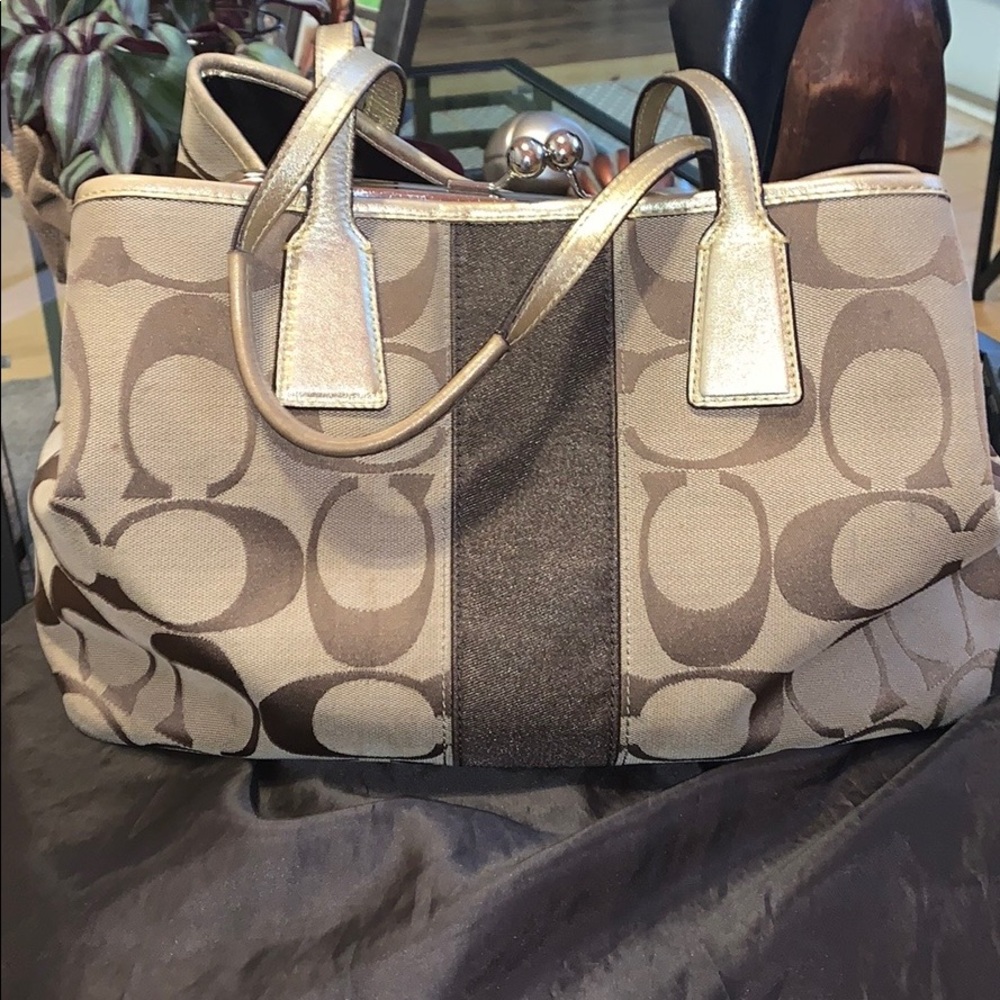Coach Monogram Handbag - Picture 7 of 9